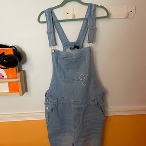 Nwt Disney universe Mickey Mouse denim overalls small